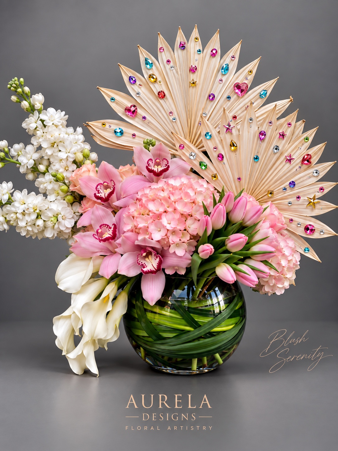 Blush Serenity luxury pink floral arrangement