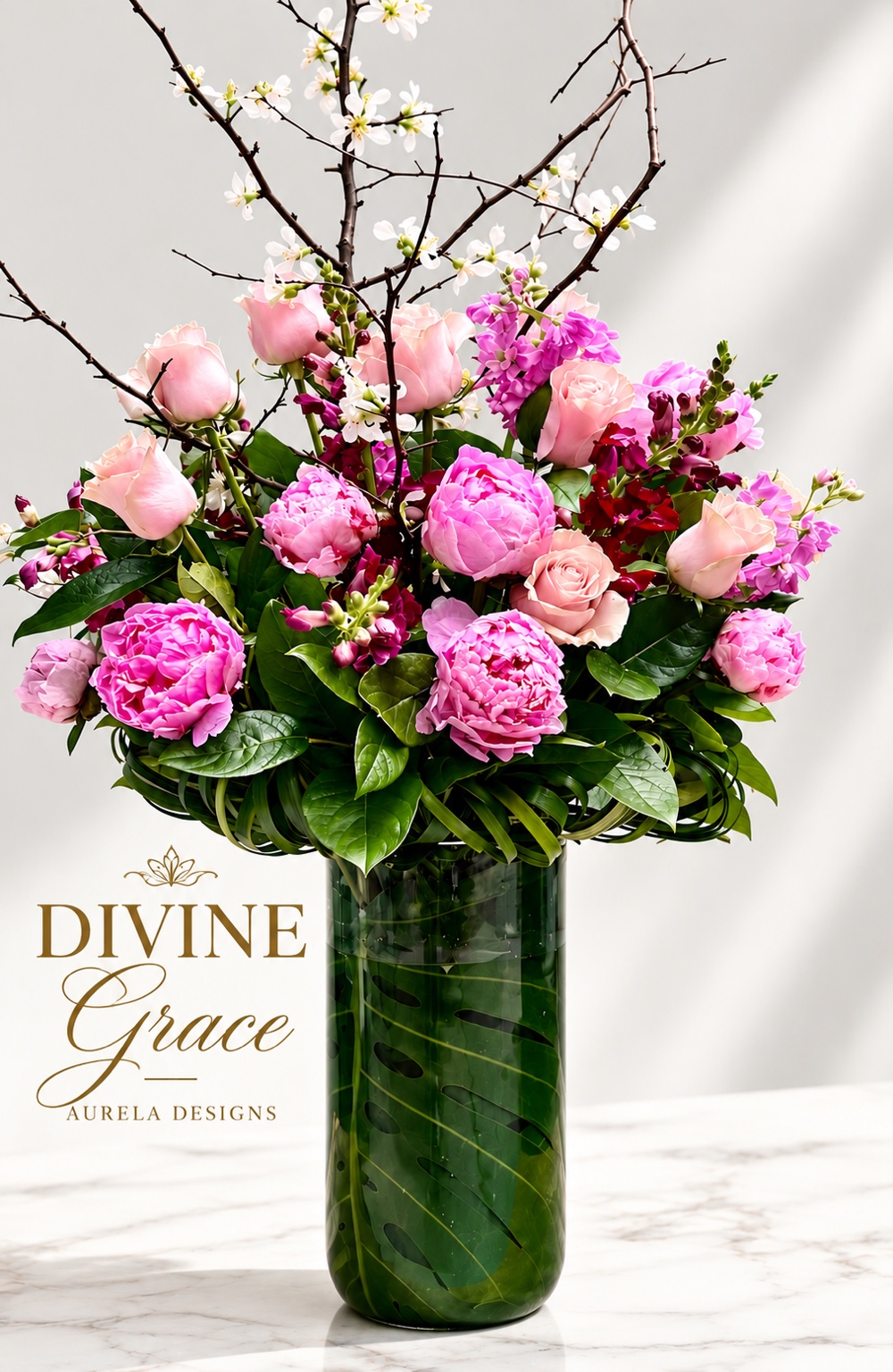 Luxury event floral design by Aurela Designs